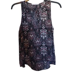 3/$15 Lush Printed Sleeveless Blouse Size XS